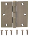 HINGE DOOR SQ RES 3.5IN ANTBRS