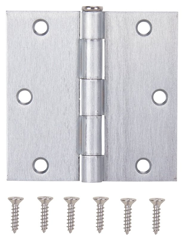 HINGE DOOR SQ RES 3.5IN STCHRM