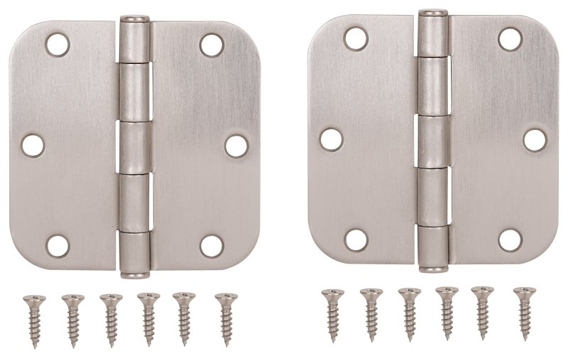 HINGE DR RD 3.5X3.5IN SAT NIC 