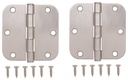 HINGE DR RD 3.5X3.5IN SAT NIC 