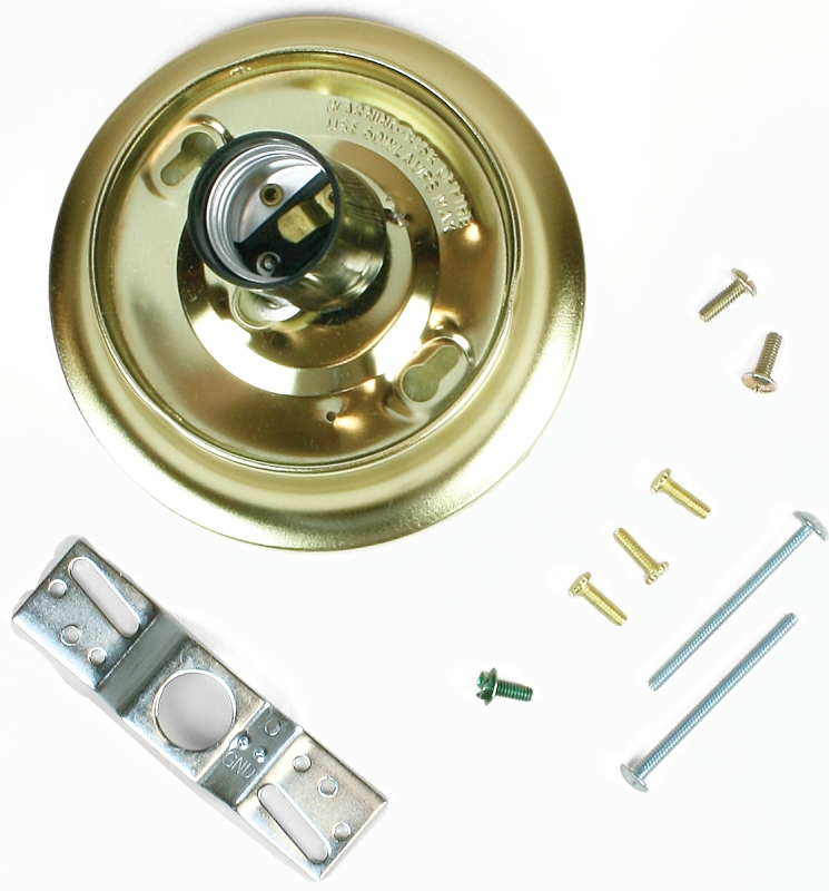 HOLDER GLASS SHADE 3-1/4IN BRS