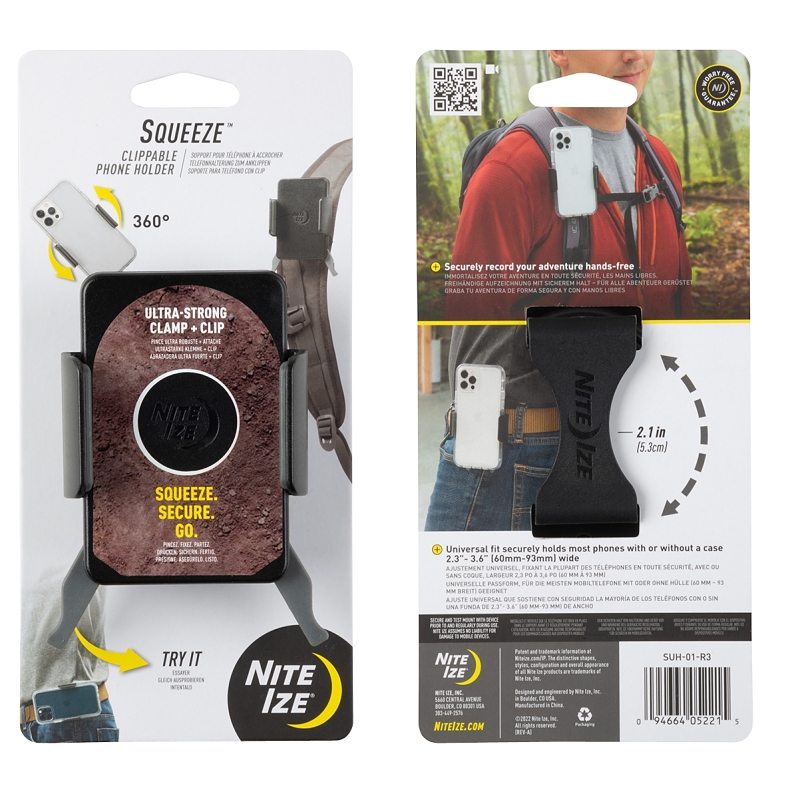 HOLDER PHONE CLIPPABLE SQUEEZE