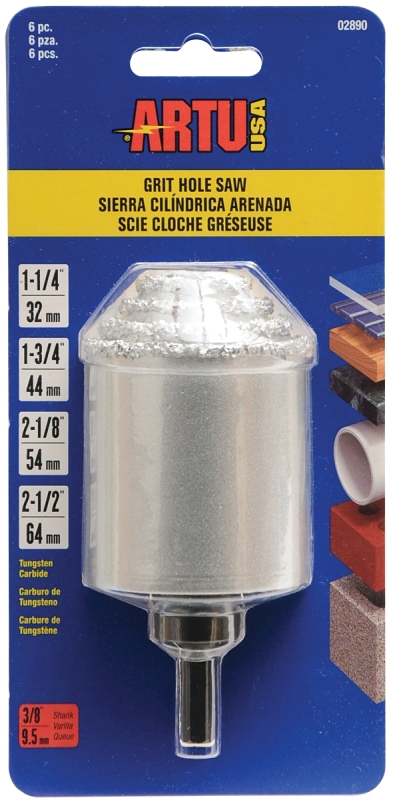 HOLE SAW SET TC GRIT 6 PIECE  