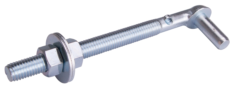 HOOK BOLT STEEL 1/2X6IN ZINC  