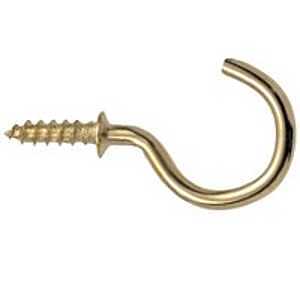 HOOK CUP BRASS PLATED 7/8IN   