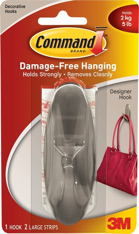 HOOK DESIGNER ADH LG BRSH NKL 