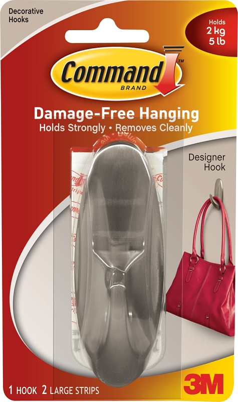 HOOK DESIGNER ADH LG BRSH NKL 