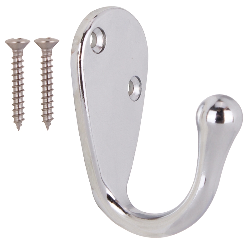 HOOK ROBE SINGLE BRT CHROME   