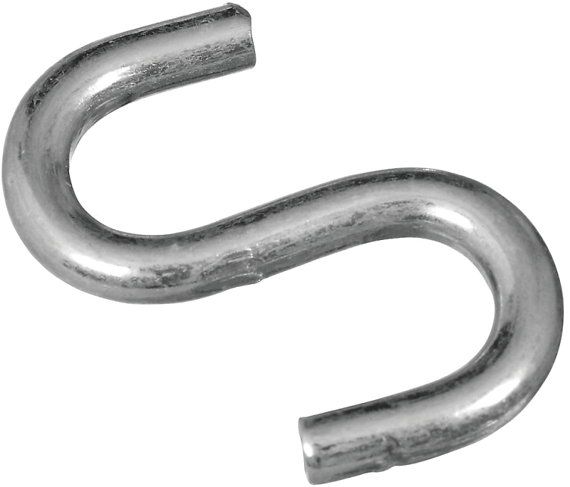 HOOK S STEEL OPEN 1-1/2IN ZINC