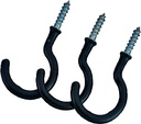 HOOK STORAGE SCREWIN VINYL BLK