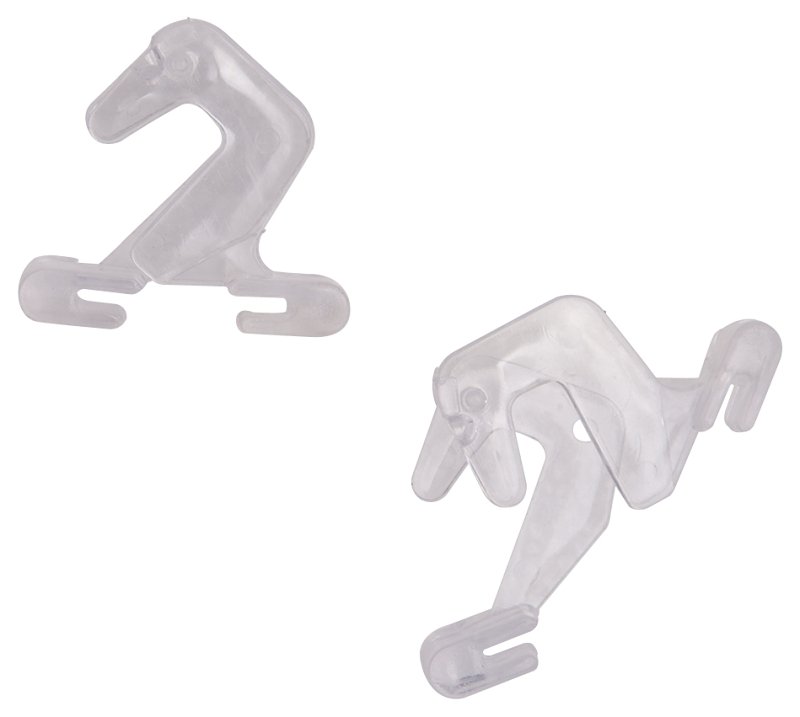 HOOKS CEILING TRACK CLEAR 2PC 