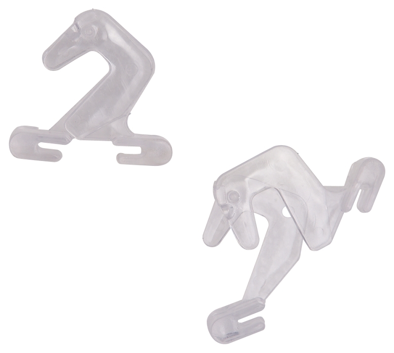 HOOKS CEILING TRACK CLEAR 2PC 