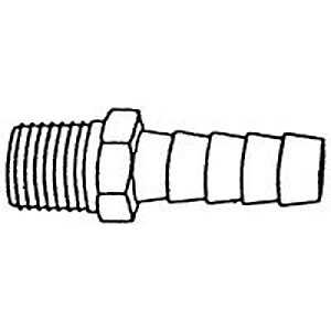 [6017370] HOSE BARB MALE MARNE BRS 1/4IN