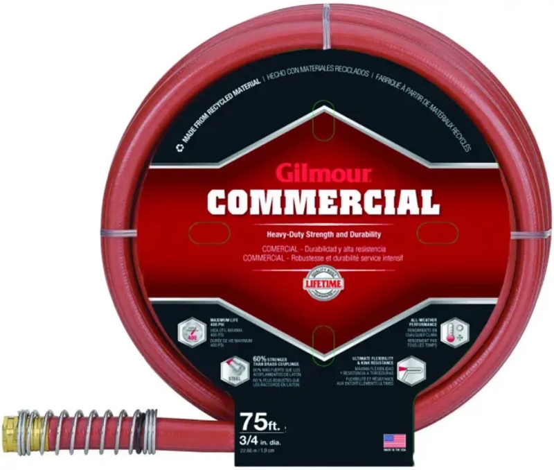 HOSE COMM 6PLY RED 3/4X75FT   