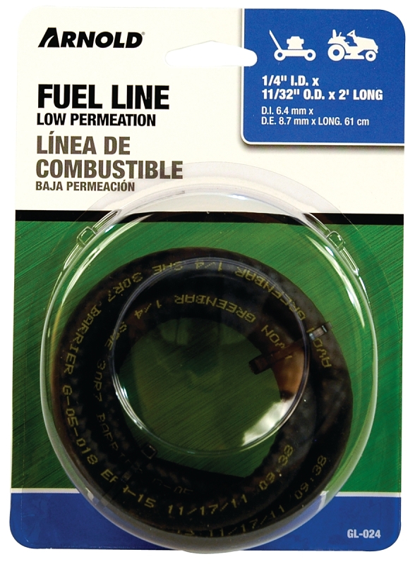 HOSE GASLINE 1/4IN DIA 2FT    