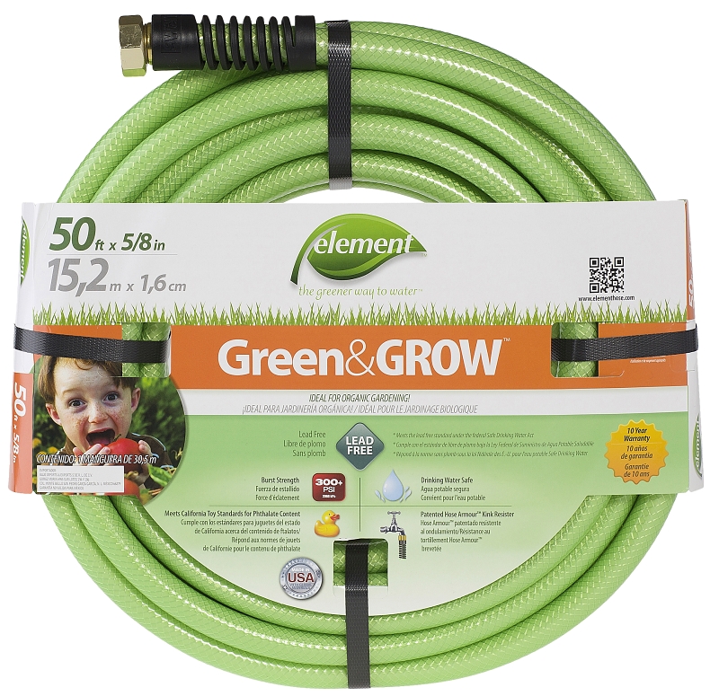 HOSE GREEN/GROW ELMT 5/8X50   