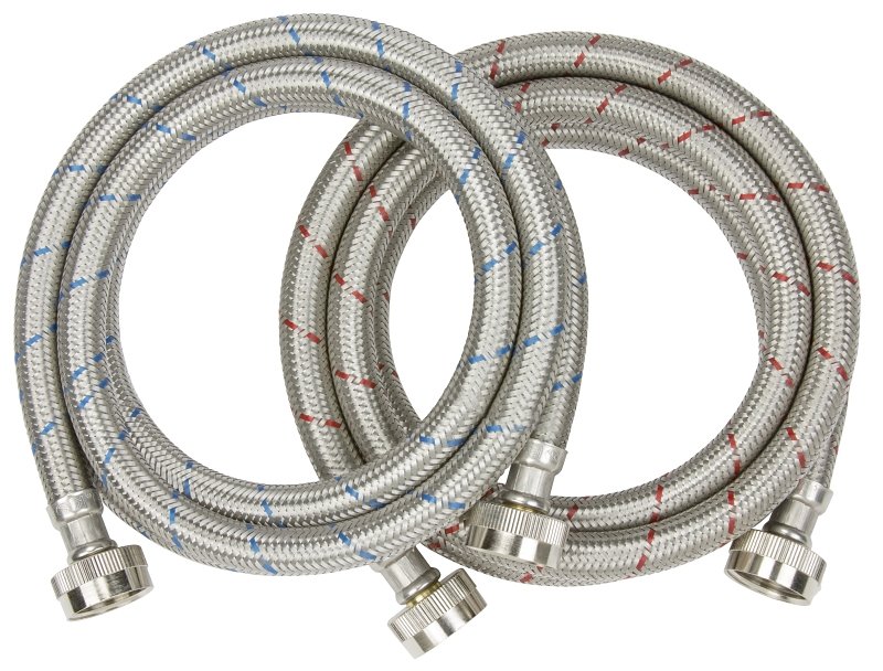 [3546892] HOSE WSH MACH RD/BLU THRD 2PK 