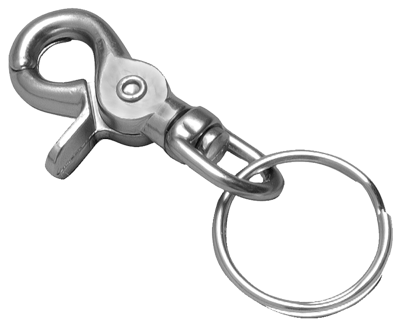 KEY RING SNAP/SPLIT W TRIGGER 