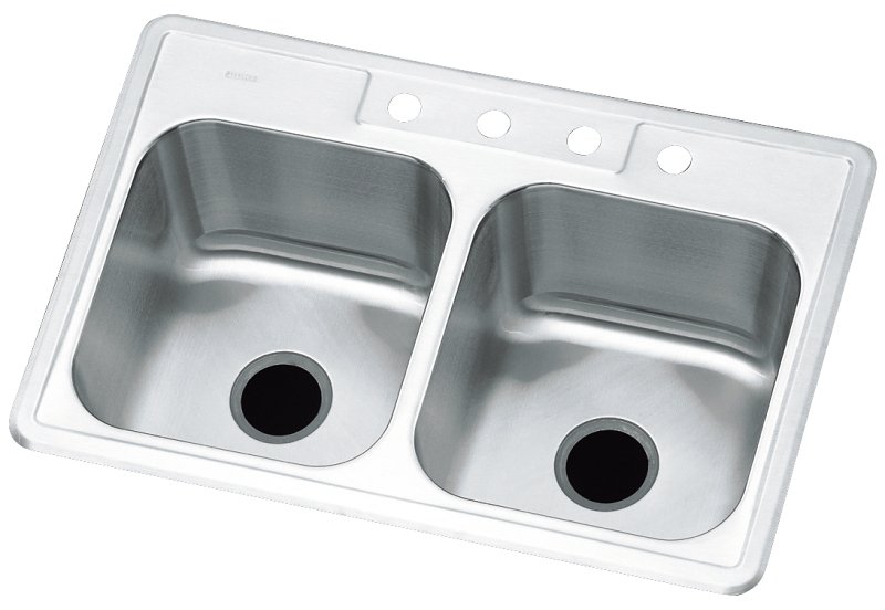 KITCKEN SINK SS DBL 8IN       