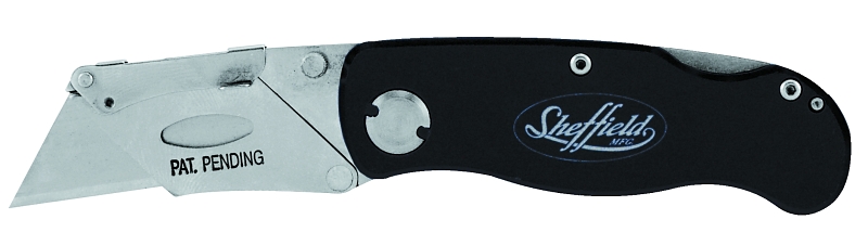 KNIFE UTILITY LOCKBACK BLACK  