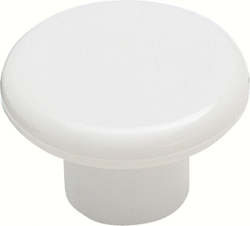 KNOB CABINET 1-1/4IN PLST WHT 