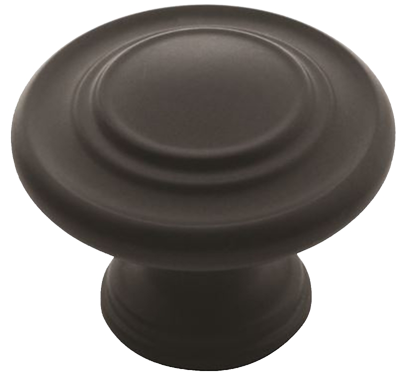KNOB CABINET MAT BLK 1-5/16IN 