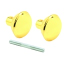 KNOB DOOR SET BRASS 2-3/16IN  