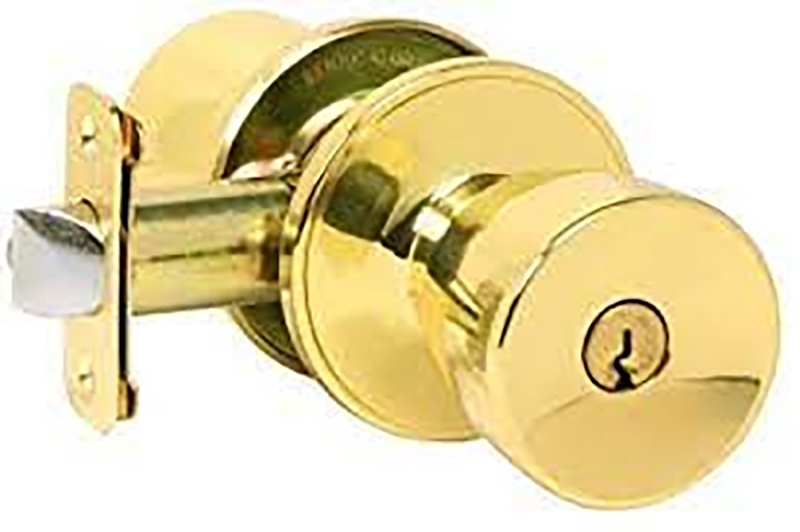 KNOB KEYED BYRON BRIGHT BRASS 