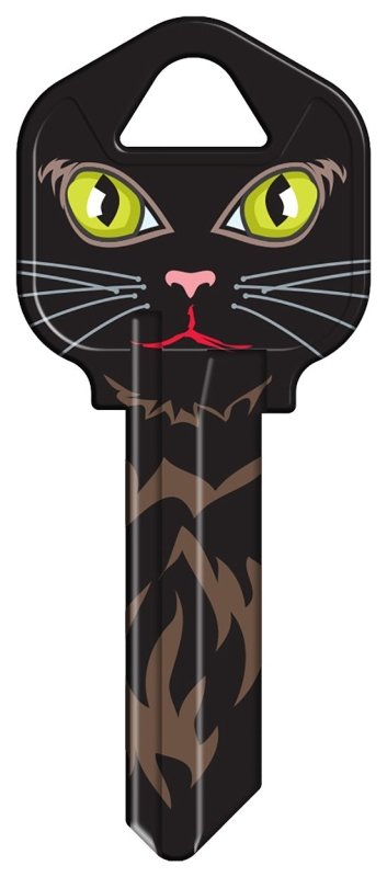 KW1-37 KEYBLANK CAT-FACE BLK  