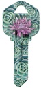 KW1-40 KEYBLANK GREEN LEAF    
