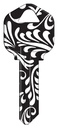 KW1-41 KEYBLANK SWIRL BLK/WHT 