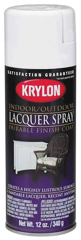 LACQUER SPRAY GLOSS WHITE 12OZ