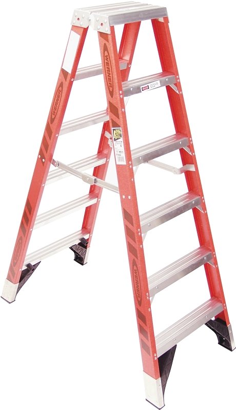 [6293690] LADDER TWIN STEP FIBERGLS 6FT 