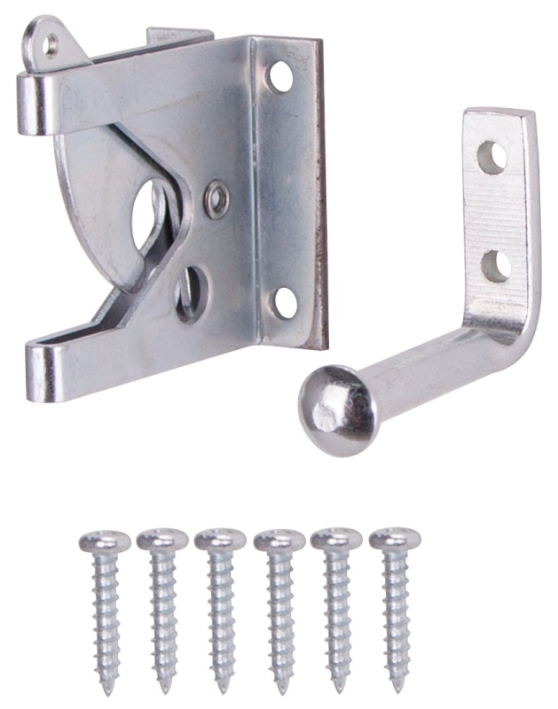 LATCH GATE OUTSWING STL ZN PLT