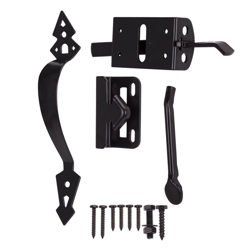 LATCH GATE THUMB BLK STL      