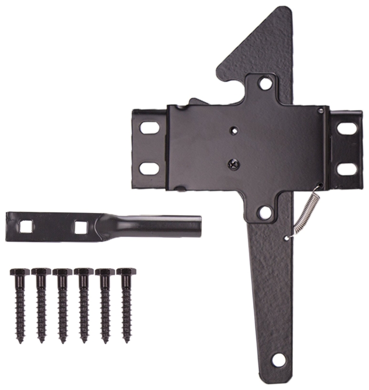 LATCH POST BLK W/SCREWS STEEL 