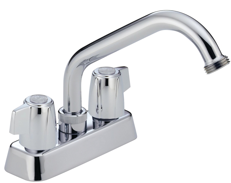 LAUNDRY FAUCET 2-HNDL CHROME  