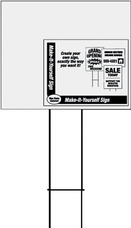 LAWN SIGN BLANK 20X24IN PLST  