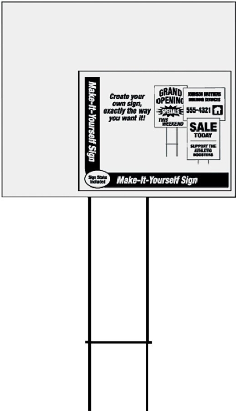 LAWN SIGN BLANK 20X24IN PLST  