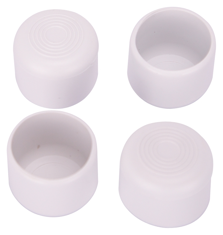 LEG TIP PLASTIC 1-1/4IN WHITE 