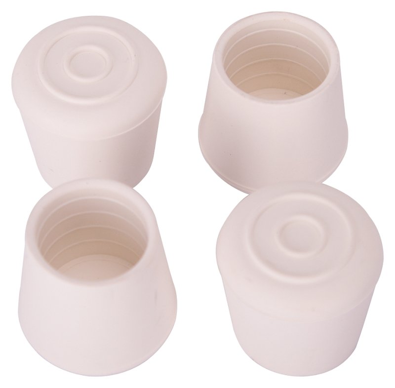 LEG TIP RUBBER 1-1/8IN WHITE  