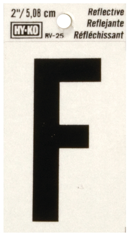 LETTER HOUSE F 2IN REFL BLK   