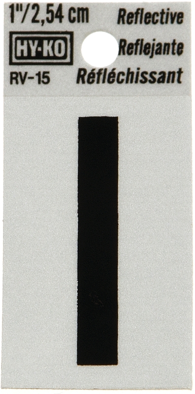 LETTER HOUSE I 1IN REFL BLK   