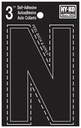 LETTER HOUSE N 3IN  VINYL BLK 