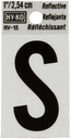 LETTER HOUSE S 1IN REFL BLK   