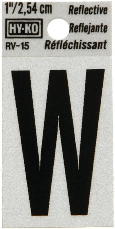 LETTER HOUSE W 1IN REFL BLK   