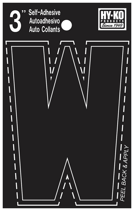 LETTER HOUSE W 3IN  VINYL BLK 