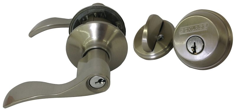 [3019775] LEVER DOOR ENTRY DB SAT NICKEL