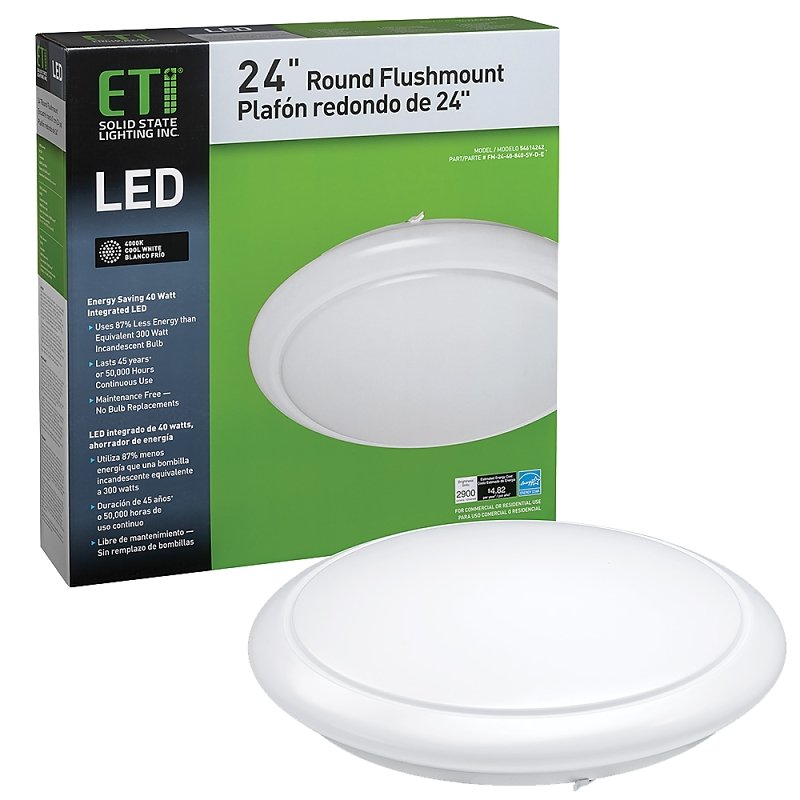 LIGHT 24IN 40W ROUND FLUSHMNT 