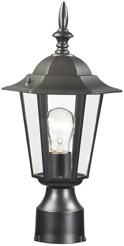 LIGHT POST LANTERN MED BLACK  